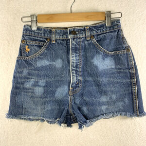 Vintage 90s Hunt Club‎ Womens Cut Off Jean Shorts Sz 25 Distressed High Rise Mom